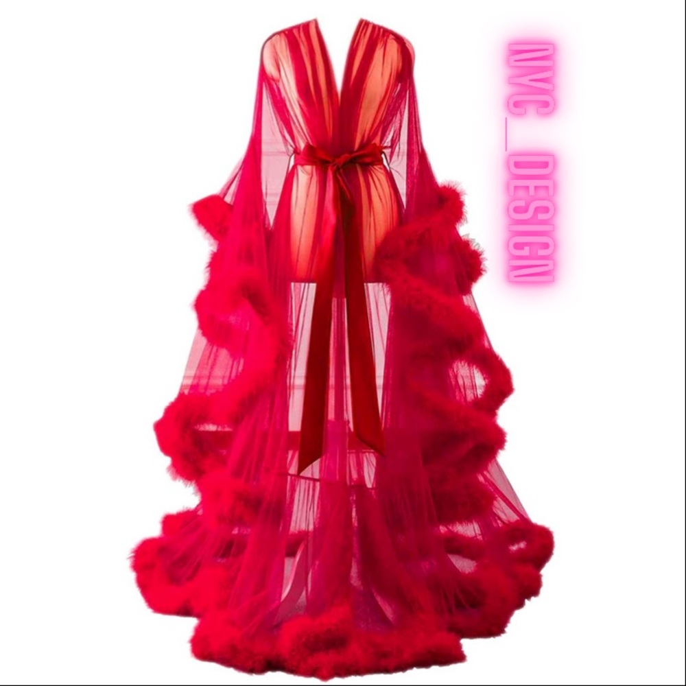 ON HOLD NYC - VTG Style Boudoir Burlesque Catherine D’Lish Style Robe